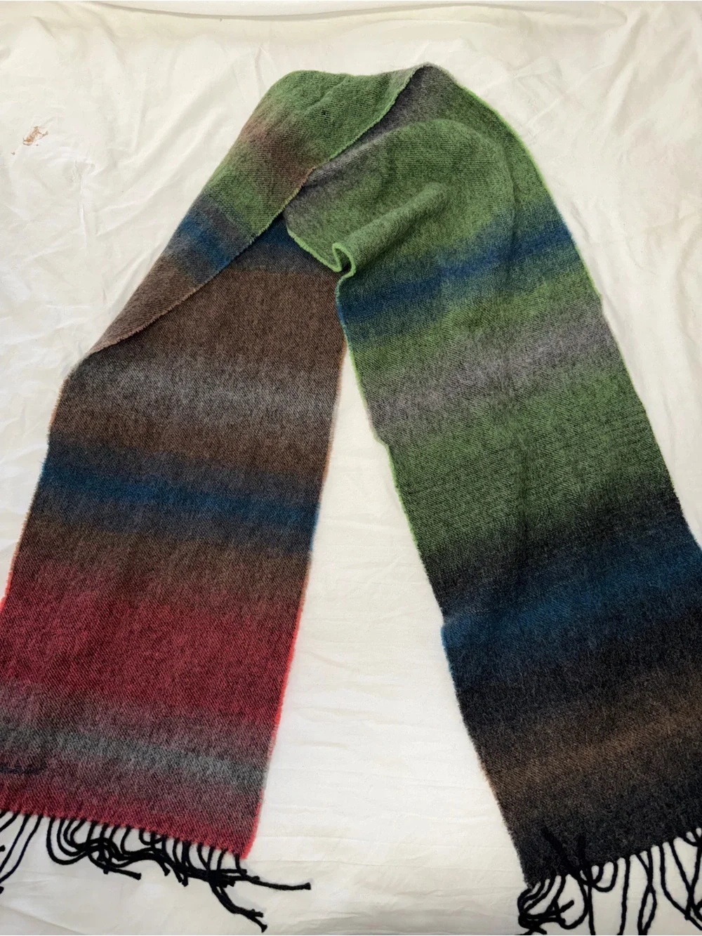 Paul Smith Lambswool‎ Cashmere Gradient Fringe Scarf